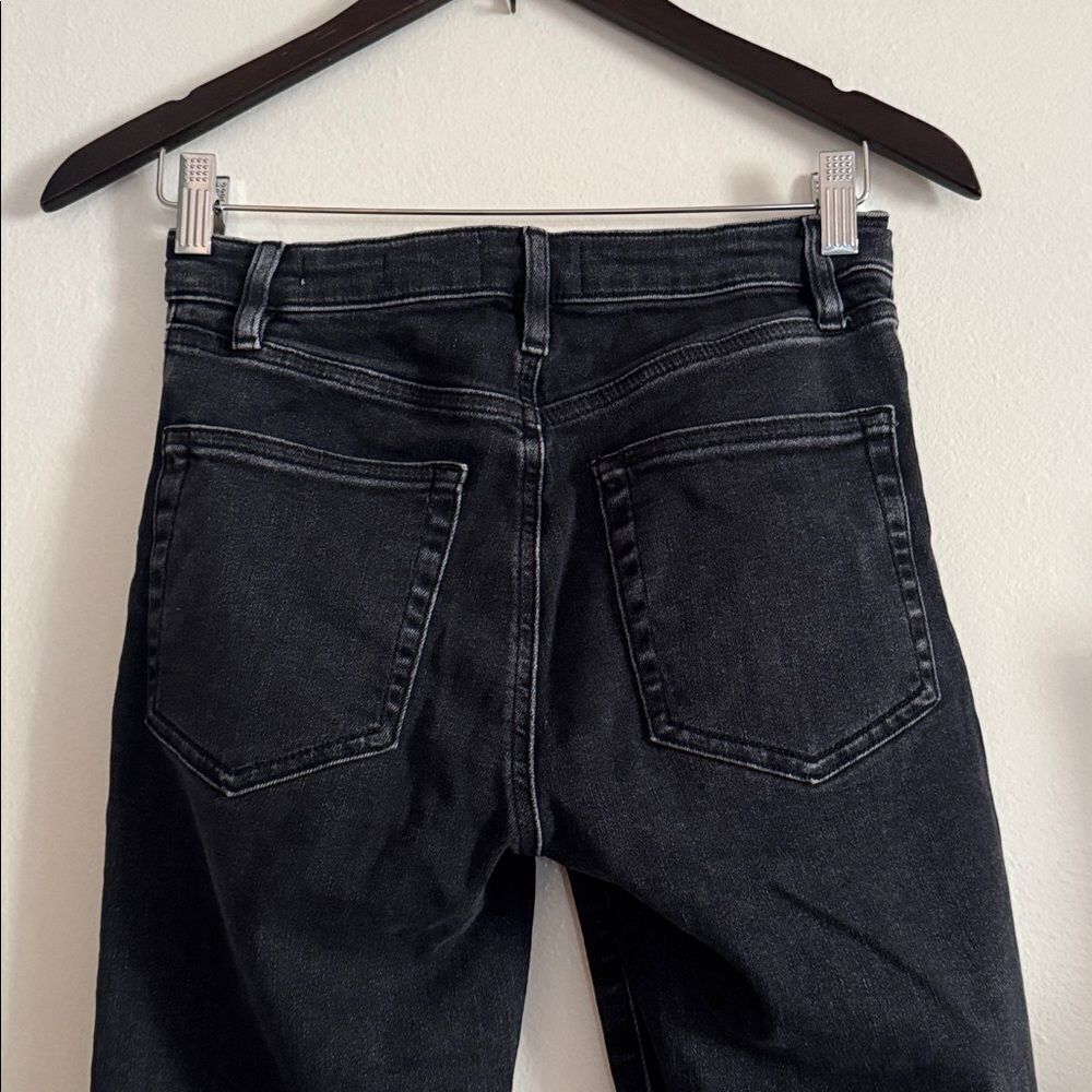 Frame Denim Women's Le Crop mini Boot Black Jeans EUC - Picture 3 of 9